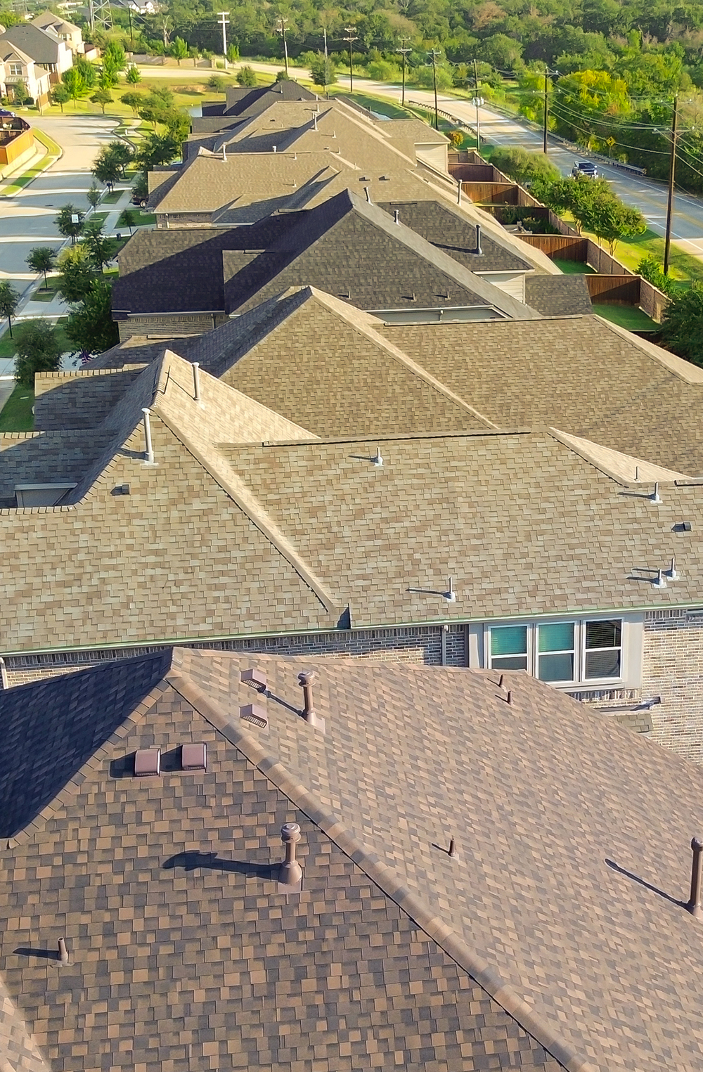 roofs shown on multiple residential homes in Haddon Heights