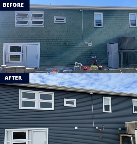 before and after of siding replacement done in new jersey
